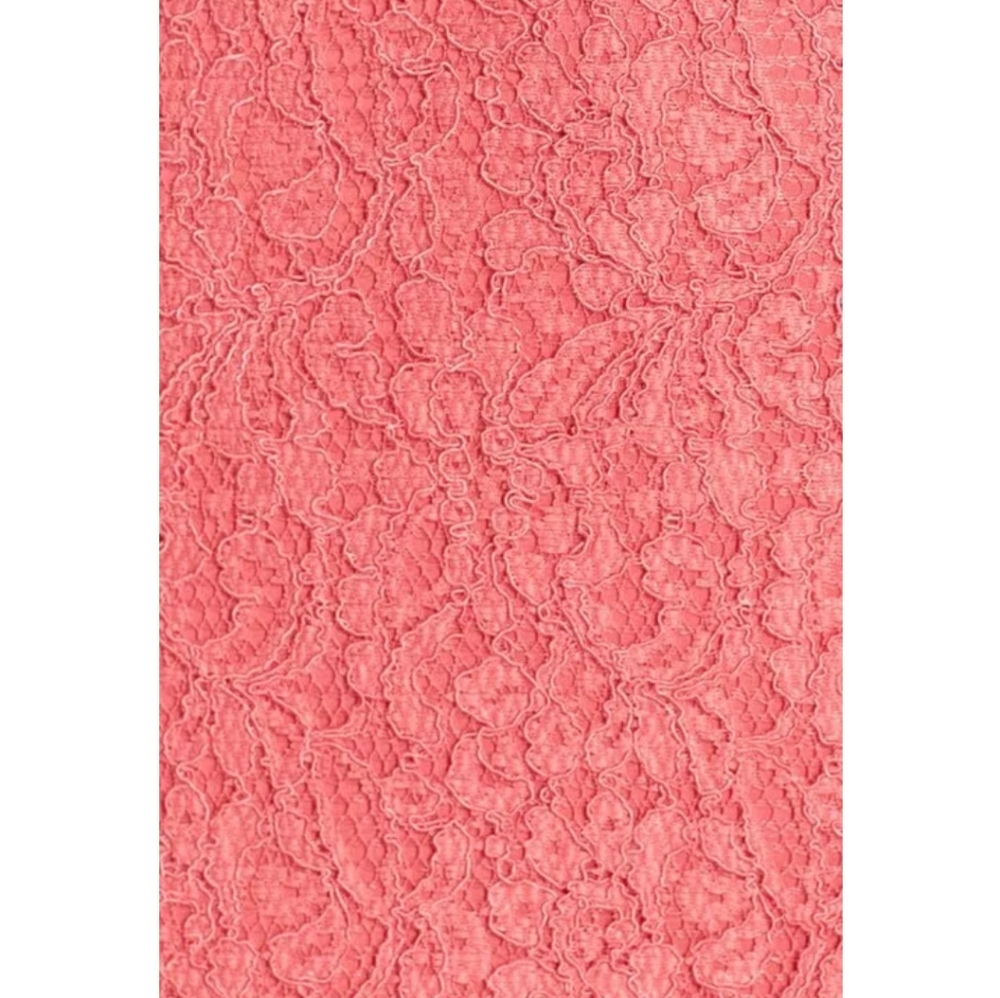 NWOT ADRIANNA PAPELL LACE FAUX WRAP CORAL SHEATH DRESS Size 4 - Picture 5 of 11